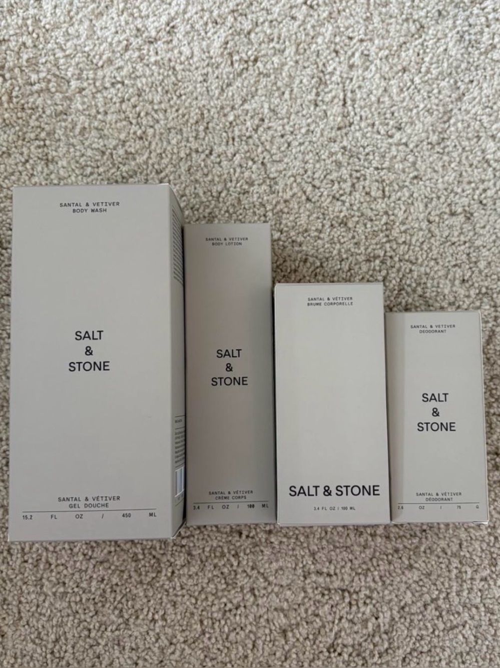 Salt & Stone Santal & Vetiver Women's Skincare Set – Neutral Beige